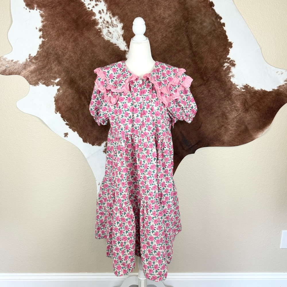 Dodo Bar Vintage Women Dress Collared Easter Sz Medium
